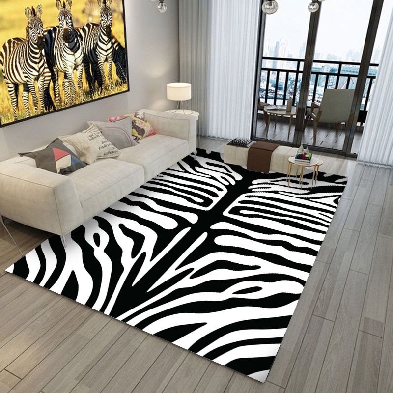 Natural Leopard Printed Rug Polyester Indoor Carpet Non-Slip Backing Area Carpet for Living Room