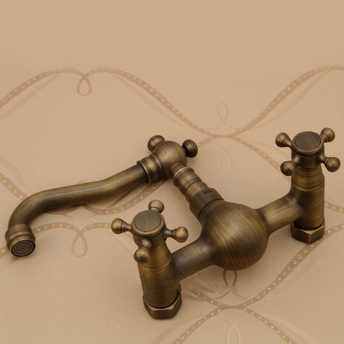 Traditional Wall Mounted Copper Claw Foot Tub Faucet Trim Low Arc Claw Foot Tub Faucet