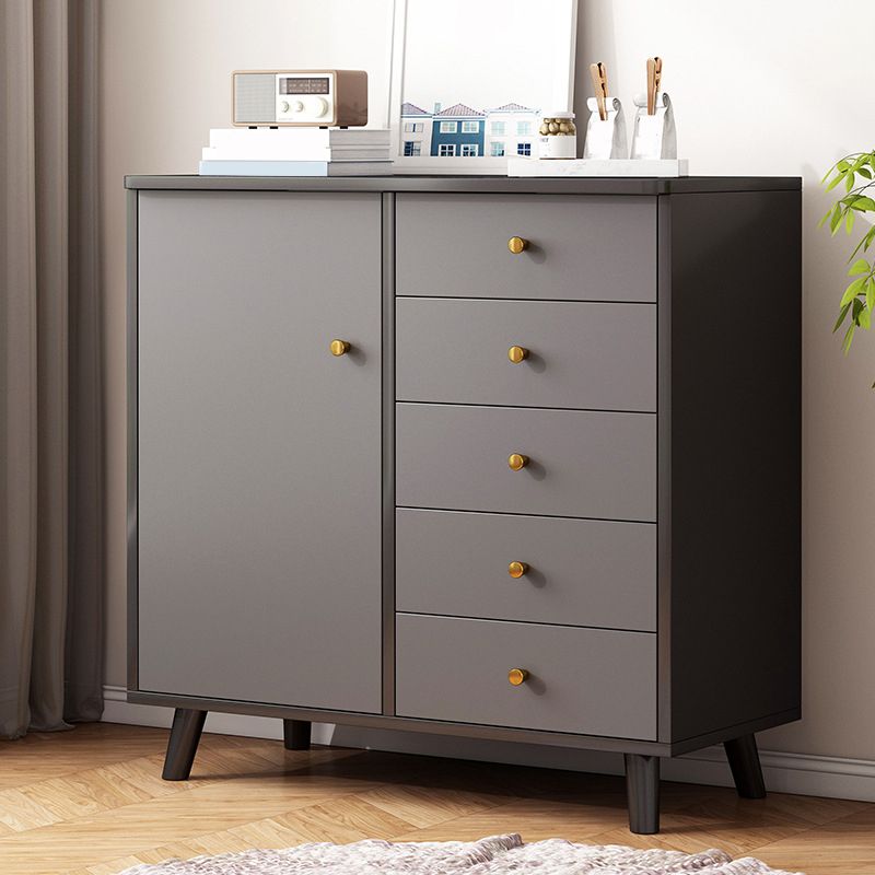 Ultra Modern Combo Dresser Wood Horizontal Storage Chest Dresser for Bedroom