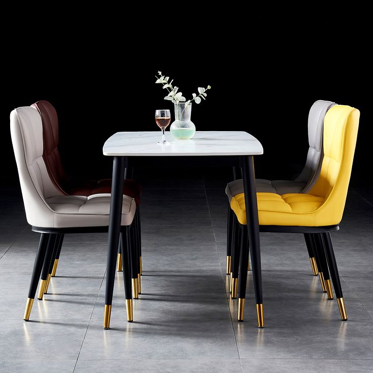 Parsons Dining Room Chair Glam Armless Dining Chairs for Home