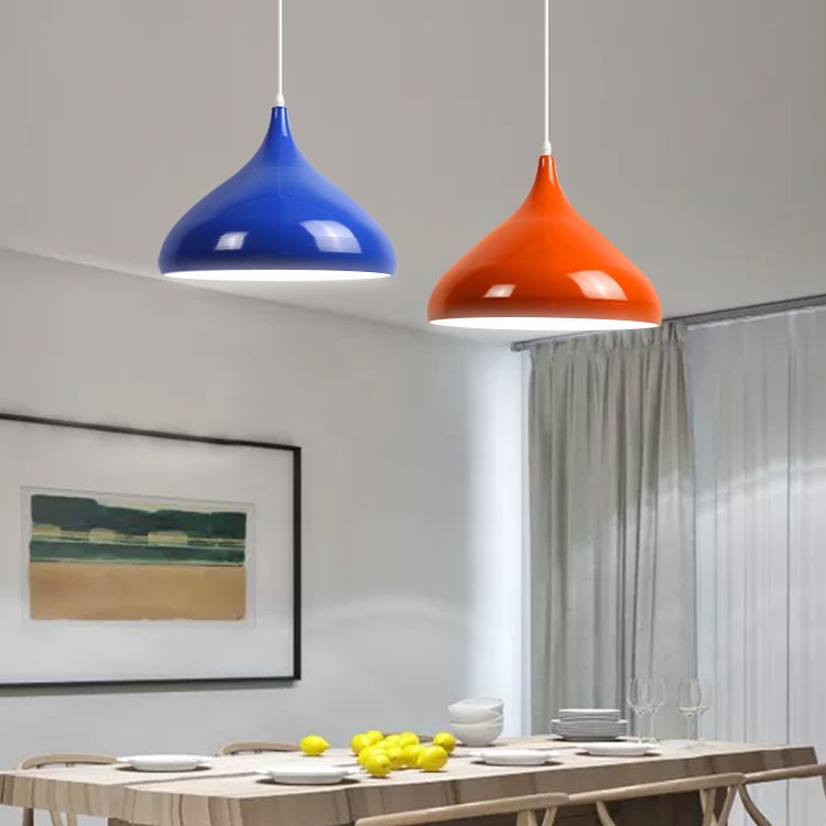 1 Light Onion Pendant Lighting Retro Industrial Style Metal Pendant Ceiling Lights for Restaurant