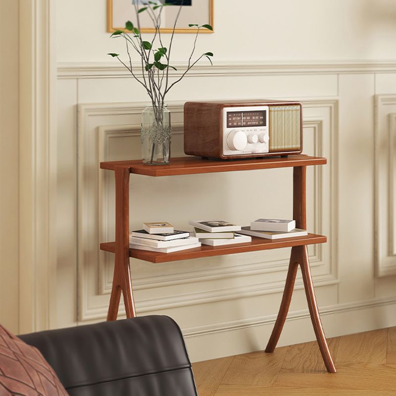 Modern Style Open Back Bookshelf Horizontal Bookcase with 2 Shelves