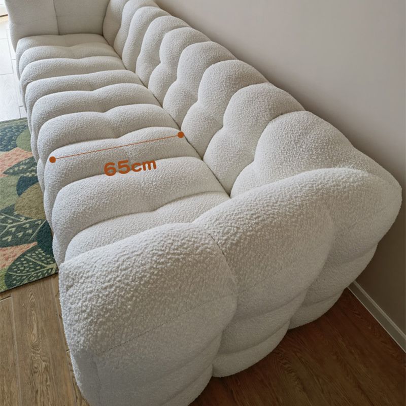 Wool Tuxedo Arm Sofa Contemporary Standard Sofa with Biscuit Back