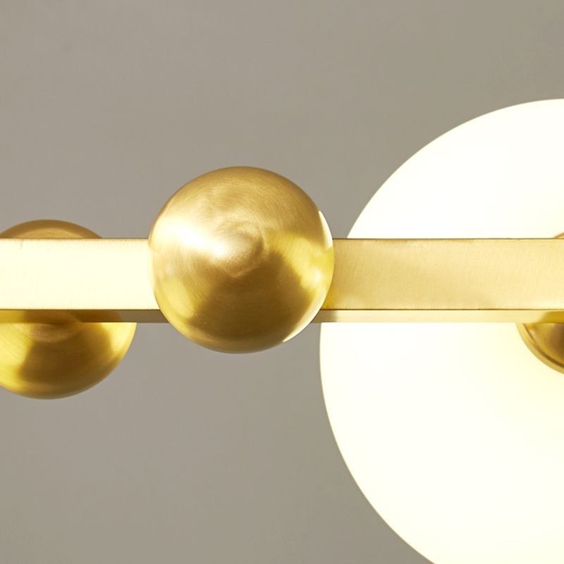 Estilo moderno luces colgante de techo esférico vidrio blanco 8 luces colgantes colgantes de luz