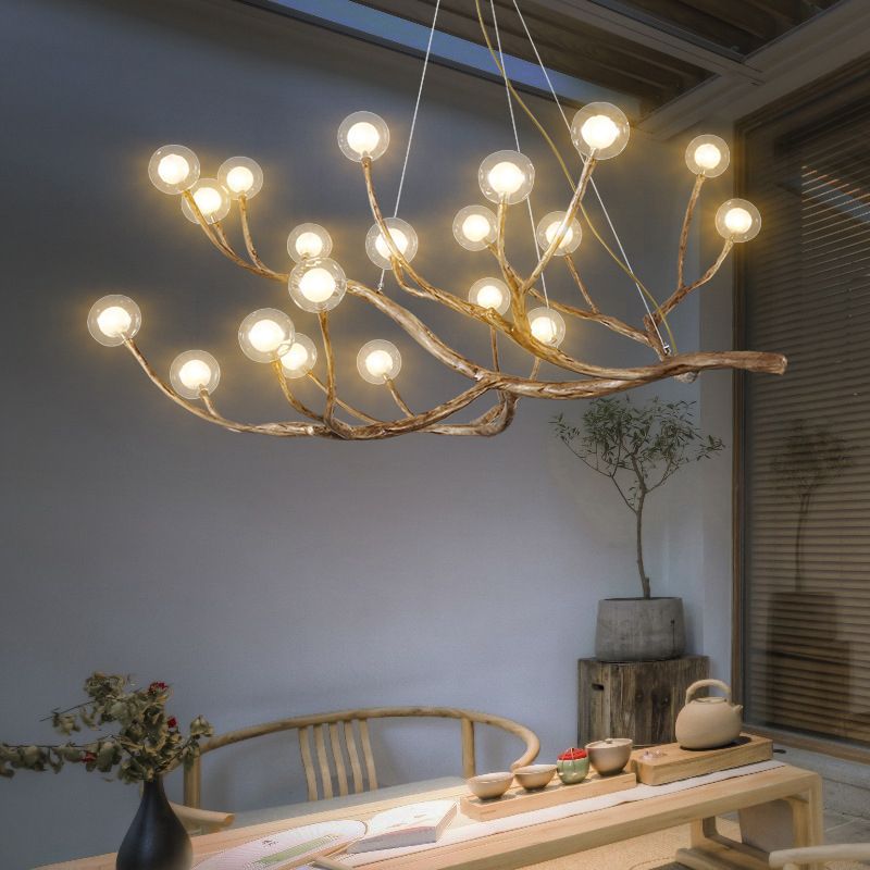 Branch Chandelier Light Fixture Modern Designer Glass Pendant Lighting for Restaurant