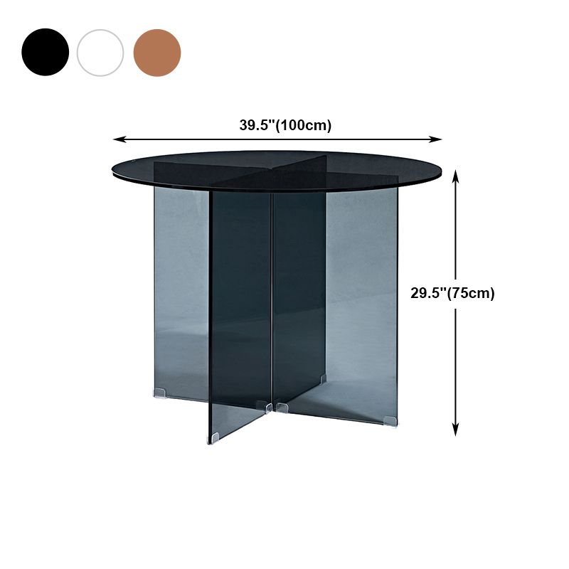 Modern Style Dinner Room Table Glass Dining Table for Home Use