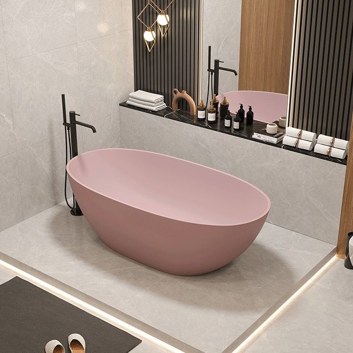 Stone Soaking Bathtub Modern Antique Finish Freestanding Bath Tub