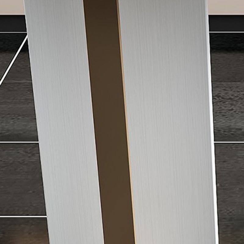 Contemporary Style Rectangle Pub Set 1/5 Pieces Faux Marble Pub Dining Set