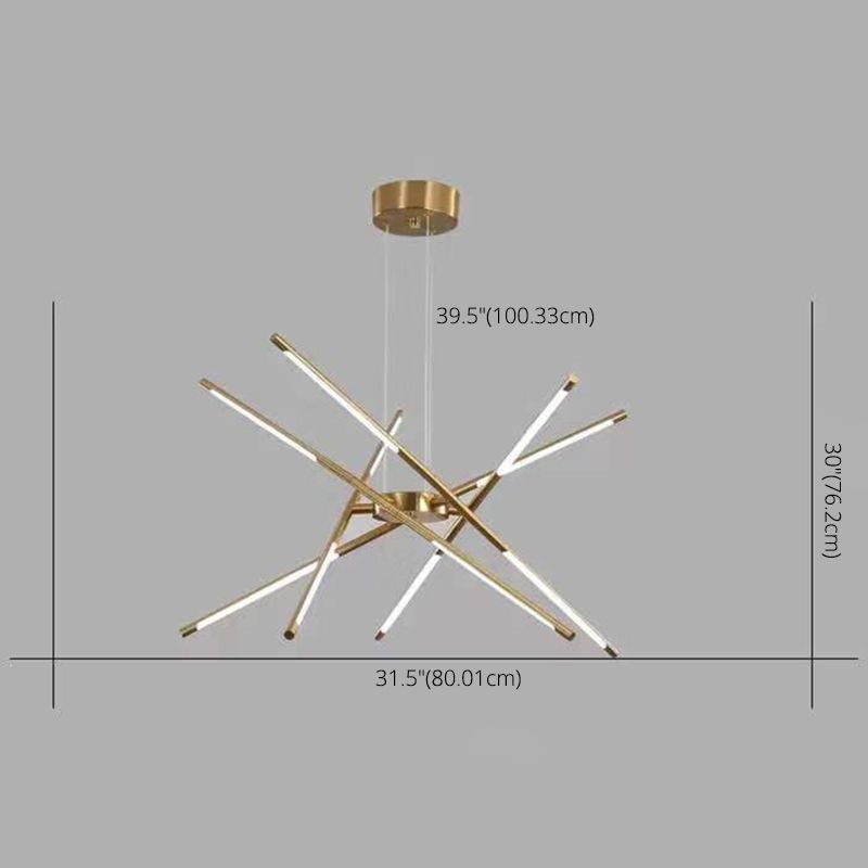 Simplicità contemporanea Sputnik Luci lampadari Luci a soffitto a sospensione in metallo per soggiorno