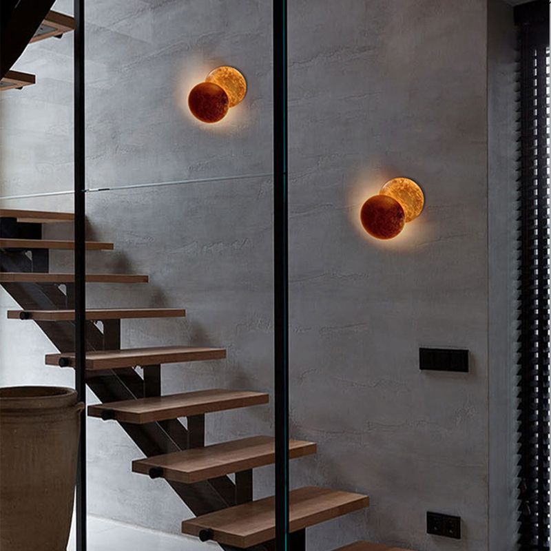 Postmodern Wall Mount Lighting Fixture Minimalist Metallic LED Wall Sconce