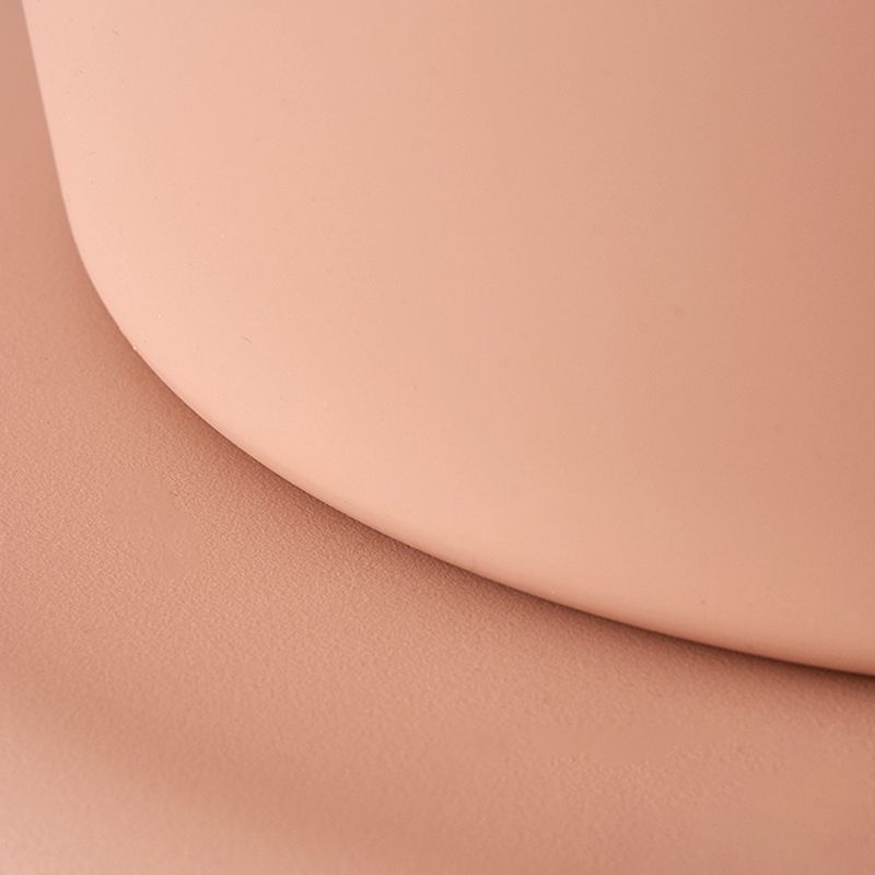 Round Pedestal 1 Coffee Table in Macaroon, Modern Plastic Table