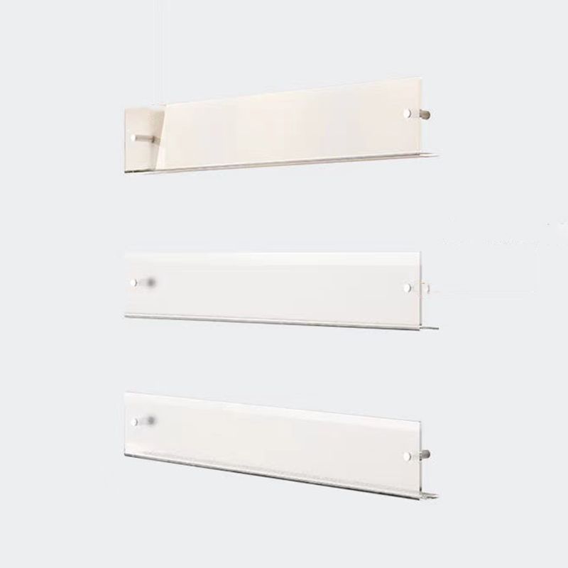 Contemporary Closed Back Bookshelf Horizontal Acrylic Bookcase