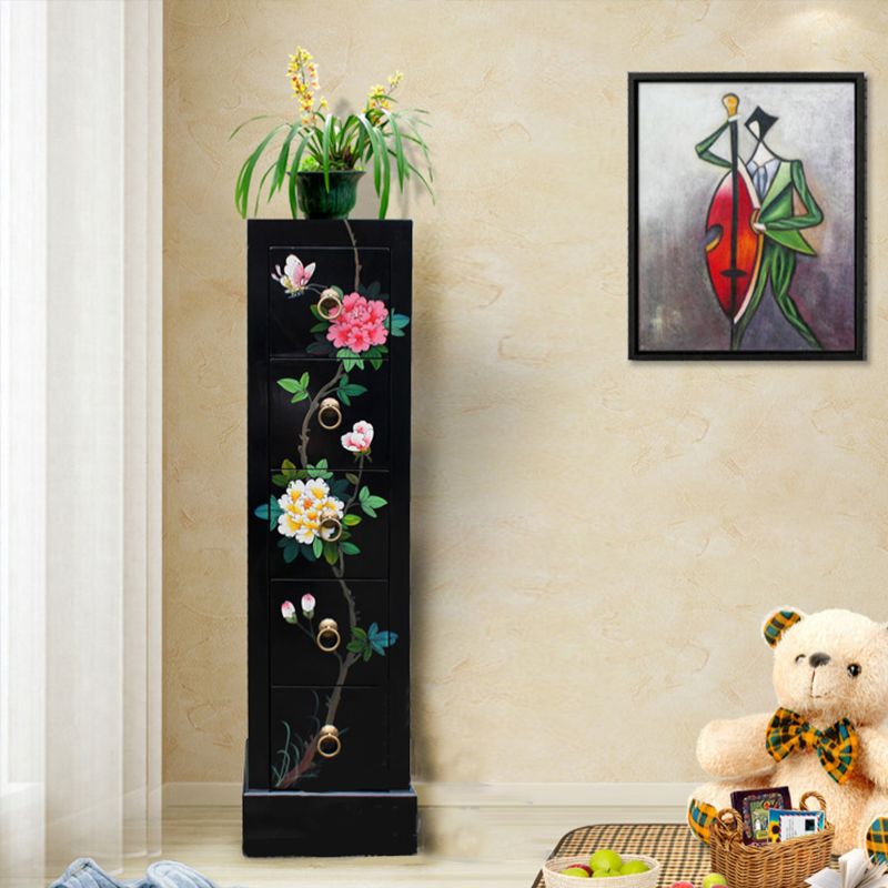 11" D Solid Wood Lingerie Chest Traditional Storage Chest Dresser with Drawers and Doors