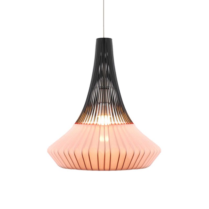 Tombre de cono de colgante Luz de estilo moderno 1 Luz colgante de color negro/rosa/rosa/azul para sala de estar