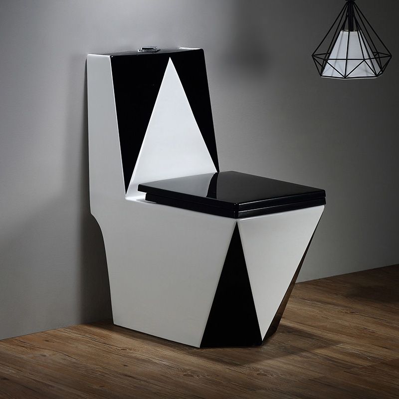 Skirted Traditional Toilet Floor Mount One-Piece Toilet with Slow Close Seat