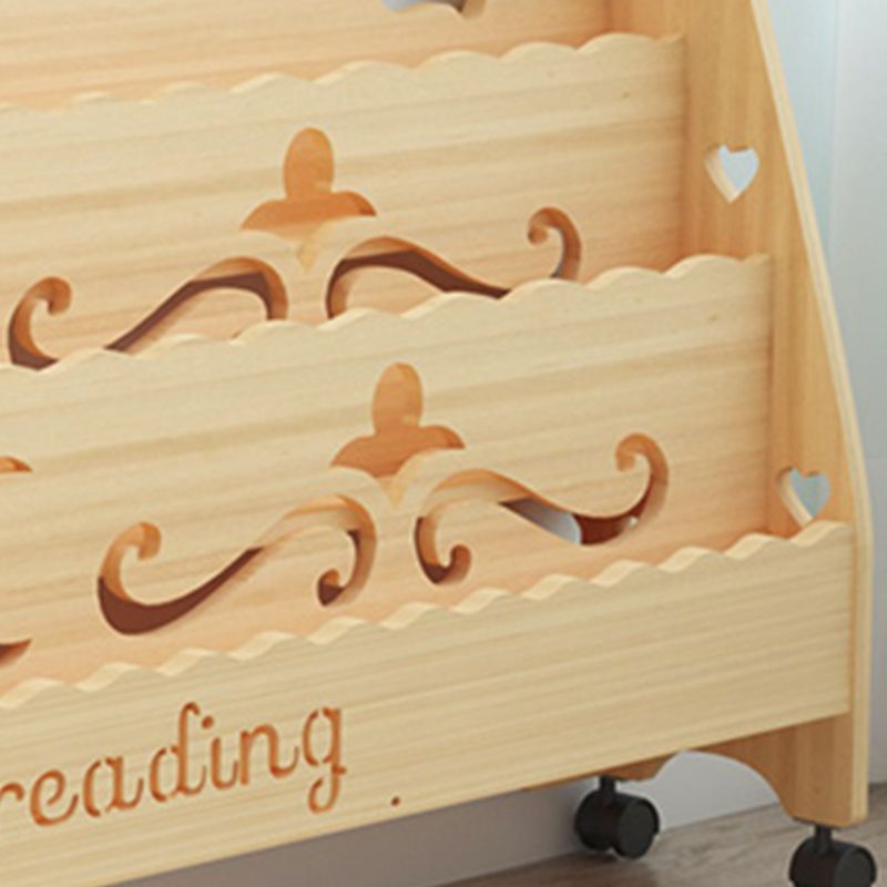 Ladder Closed Back Bookshelf Solid and Manufactured Wood Bookshelf for Home