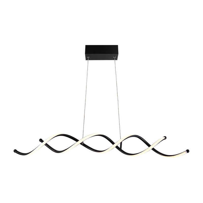 La luce moderna di Isola LED Minimalist Frestato in alluminio Luce a sospensione lineare con ombra silicone