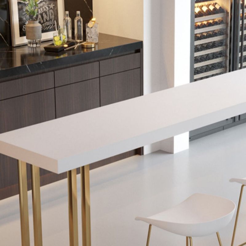 1/2/3 Pieces Modern Rectangle Pub Table Set Solid Wood Counter Table with Backless Stools