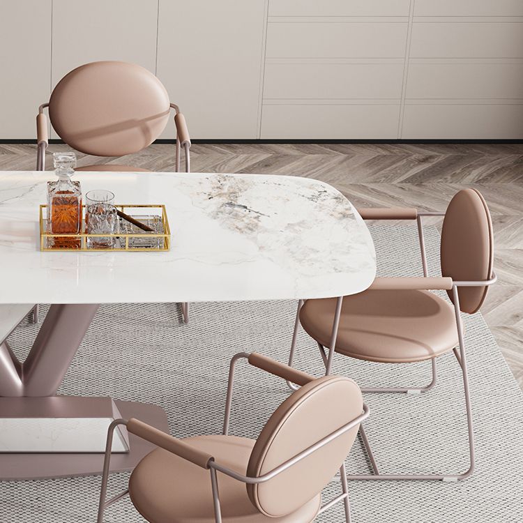 Nordic 1/4/5/7 Pieces Rectangle Dining Set Sintered Stone Top Dinette Table Set