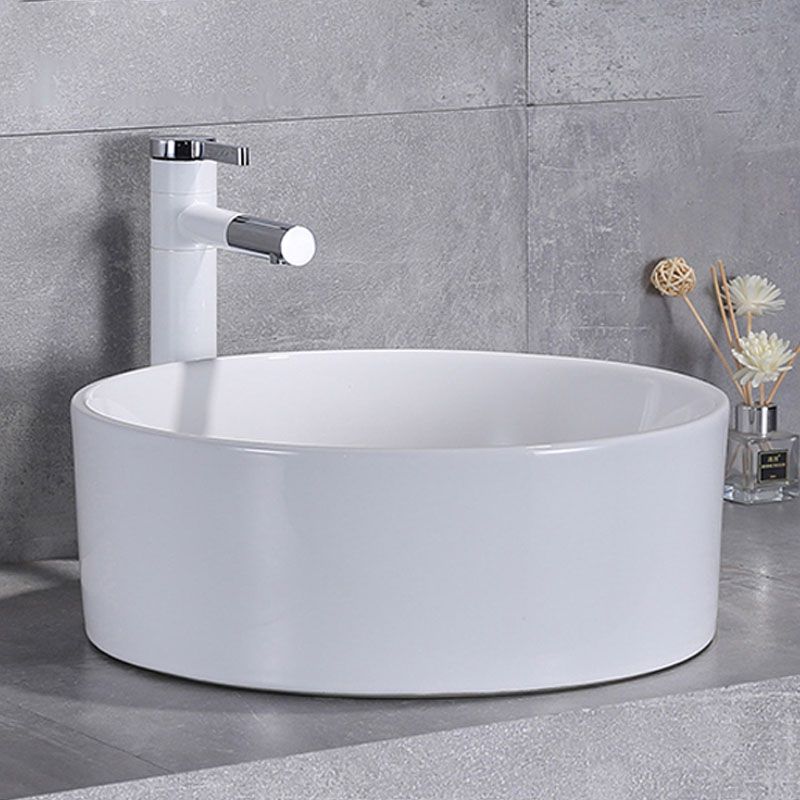 Porcelain Bathroom Sink Contemporary Simple Vessel Bathroom Sink