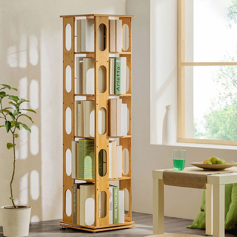Modern Open Back Vertical Bookshelf Engineered Wood Bookcase for Study Room