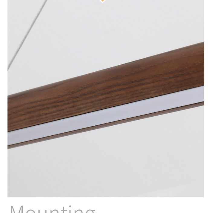 Ash Wood Tubular Hanging Lamp Nordic Style Dining Room LED Island Lighting Ideas