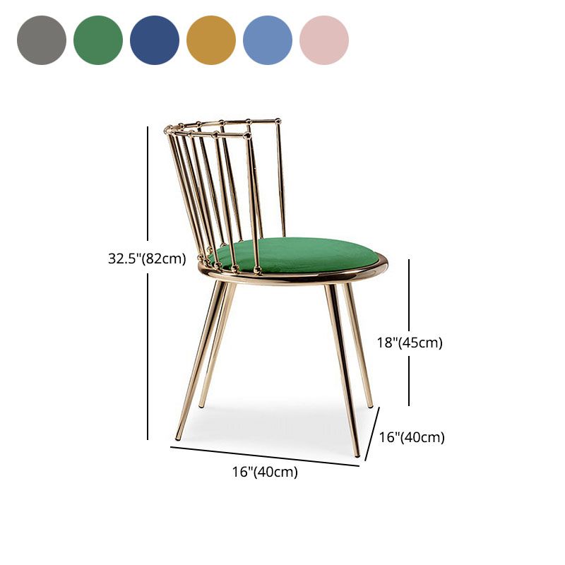 Les chaises latérales arrière sans bras Windsor de style scandinave ont tapissé des chaises de salle à manger