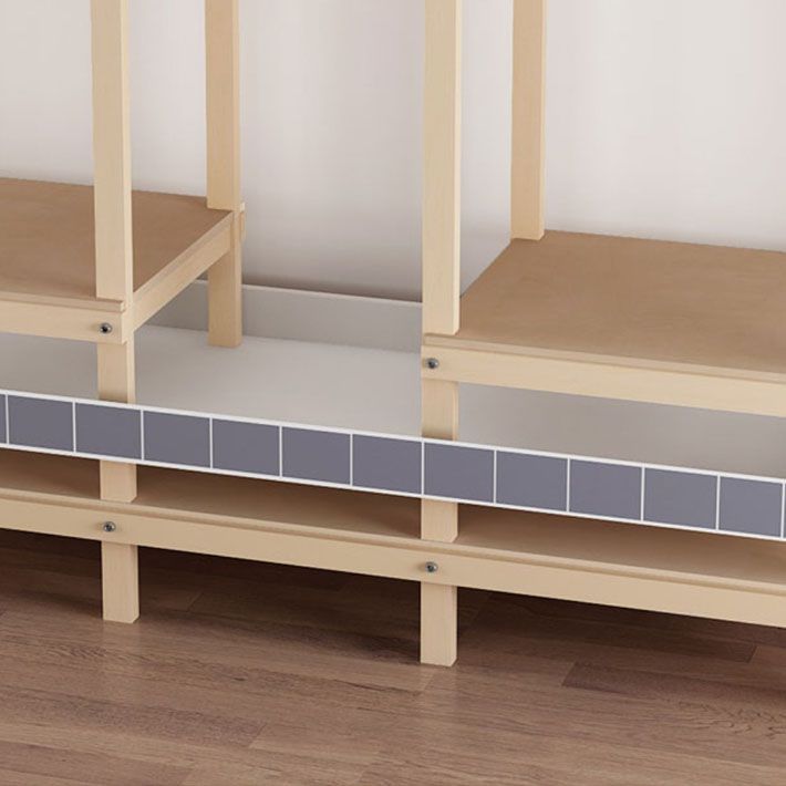 Contemporary Wardrobe Armoire Wood Frame Armoire with Garment Rod for Home