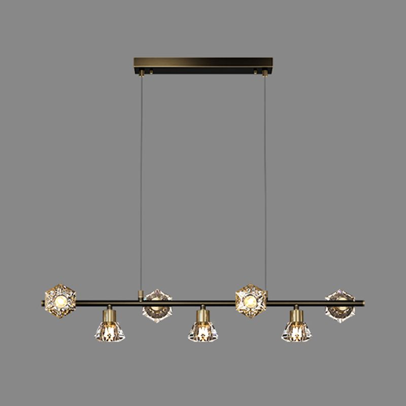 Cone Island Lighting Modernismus Kristallleuchterleuchte für Esszimmer