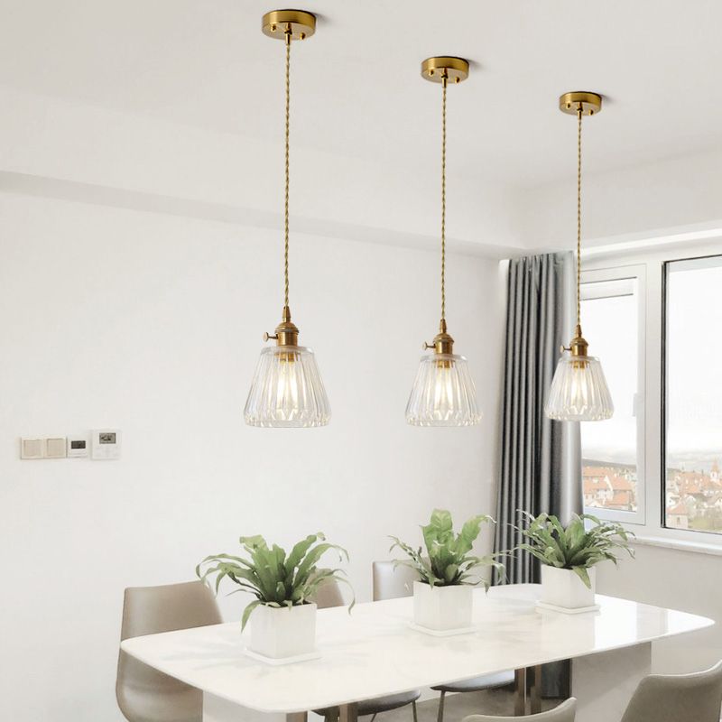 Modern Style Hanging Light Creative Glass Shade Pendant Lighting Fixture for Dining Room