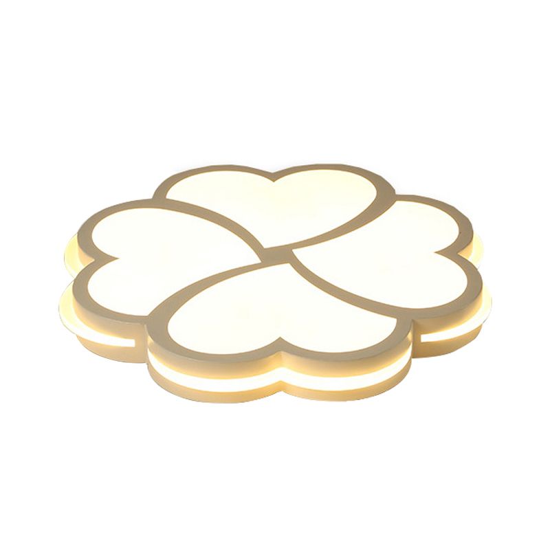 Blossom Kindergarten Flush Mount Ceiling Light Acrylic Modern LED Flush Ceiling Lights in White