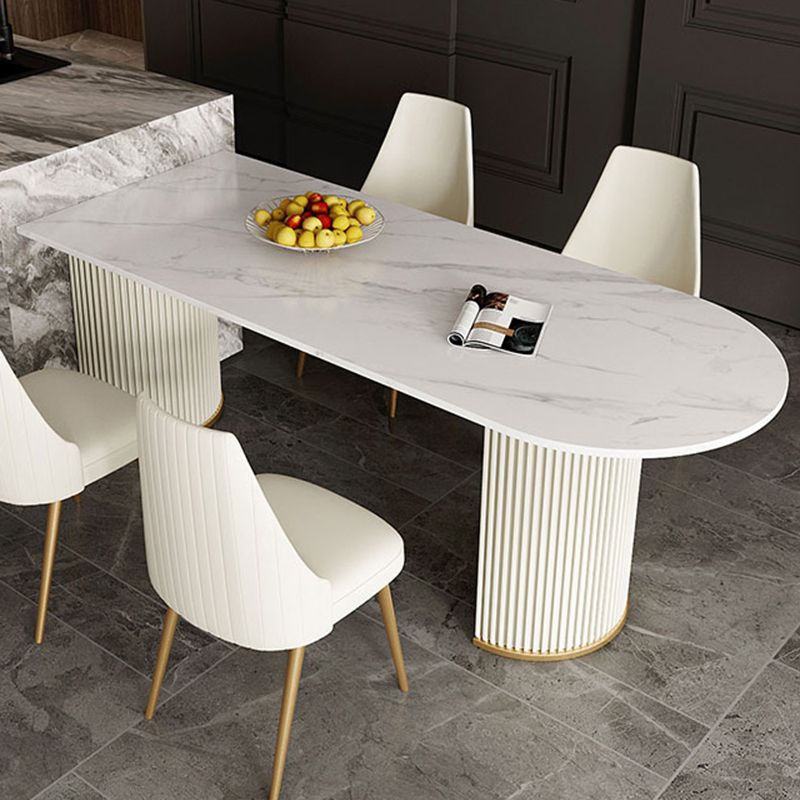 Metaal eigentijdse gratis vorm eettafel gesinterde stenen tafel voor eetkamer en keuken