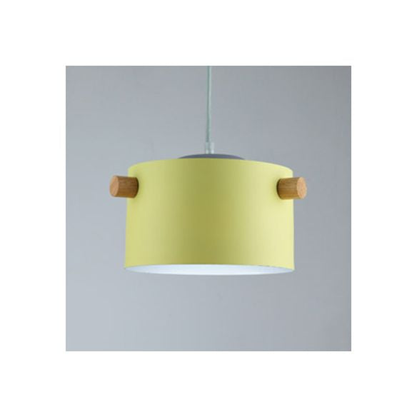 Bonbonfarbene zylindrische Suspension Licht Ein leichtes Macaron Aluminium Blau/Grün/Rosa/Weiß/Gelb Anhänger Licht für Korridor