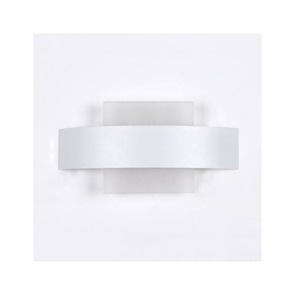 Runde/quadratische Acryl -Wandleuchte -Leuchte zeitgenössische LED Schwarz/Weiß -Finish -Wandlampe mit Metallrückenplatte in weißer/warmer Beleuchtung