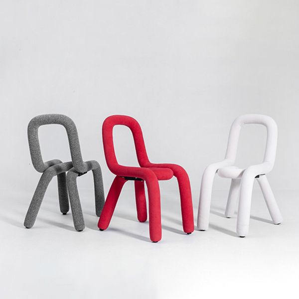 Juego de sillas de lino de estilo contemporáneo, cocina, comedor, sillas laterales con respaldo abierto