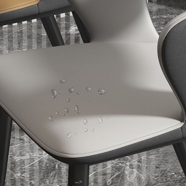 Silla de comedor de acabado mate tapizado de brazo trasero de brazo trasero de brazo trasero