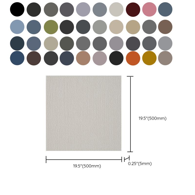 Carpet Tile Fade Resistant Non-Skid Solid Color Self Peel and Stick Carpet Tiles Bedroom