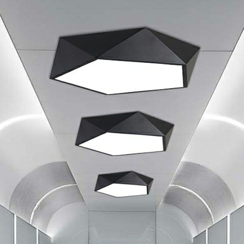Éclairage de plafond LED géométrique Metallique