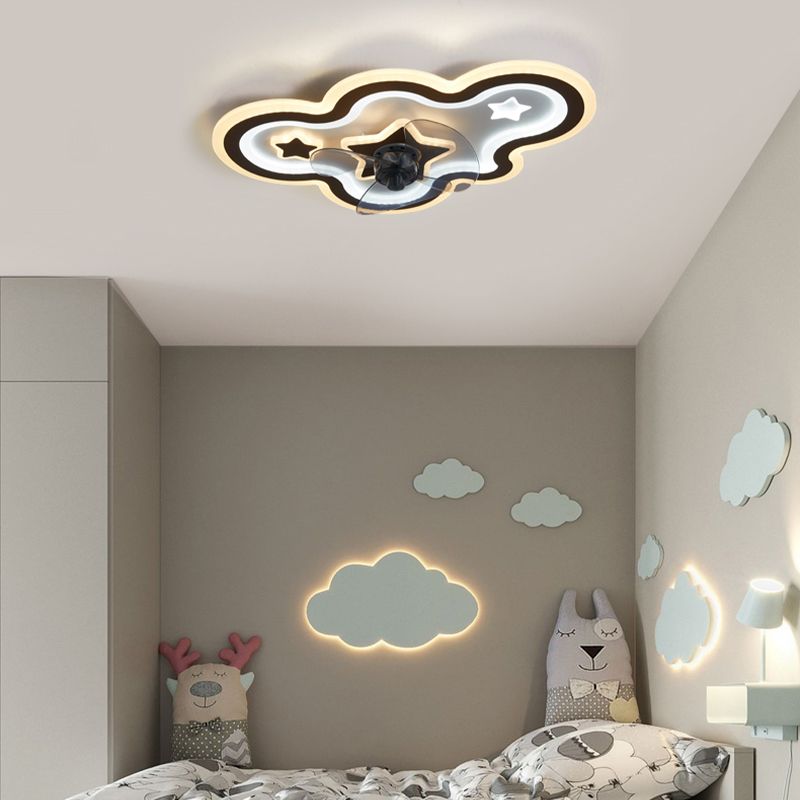 Ultradünne Deckenlüfterbeleuchtung Modernismus Acryl Schlafzimmer LED SEMI BUSH LIGHTURE IN Weiß