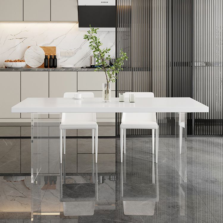 White Dining Table Set 1/3/4/5 Pcs Modern Dining Table with Chairs