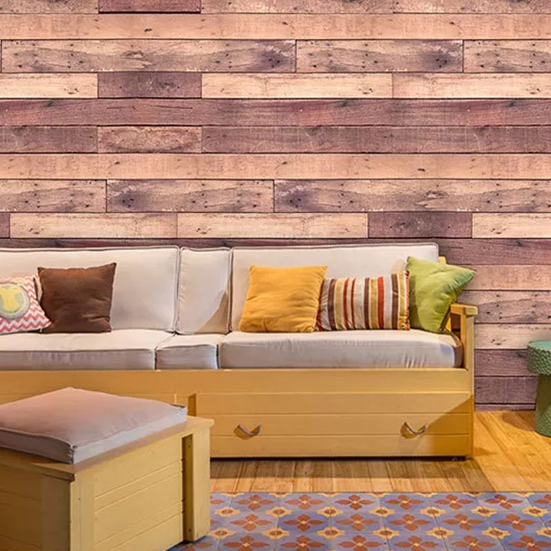 Rusty Red Brick Effect Wall Covering Stain-Resistant Wall Mural Decal for Bar Decor