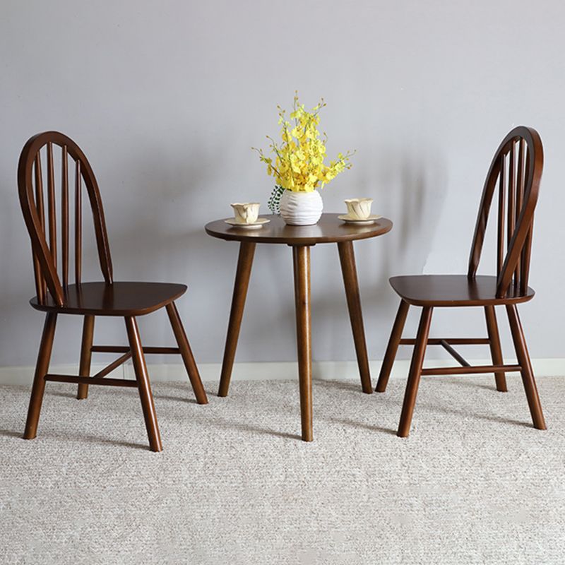 Nordic Style Solid Wood Dining Room Chair Windsor Back Side Chair for Home Use