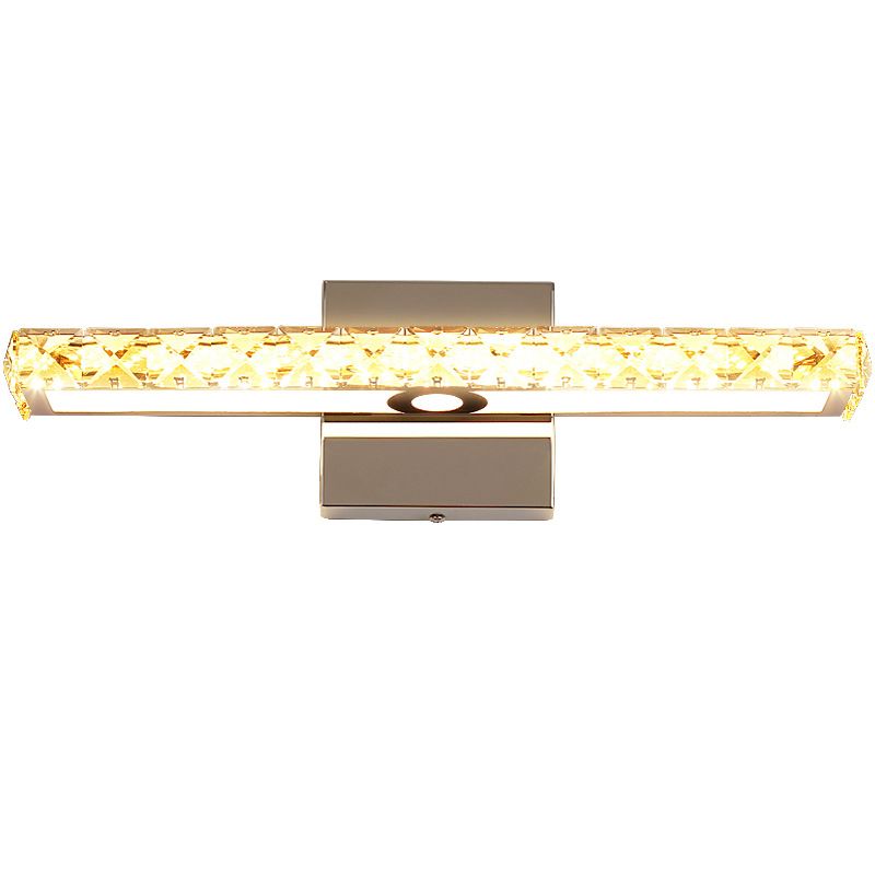 Rectangular LED Vanity Lamp Modern Minimalist Style Crystal Single Vanity Light