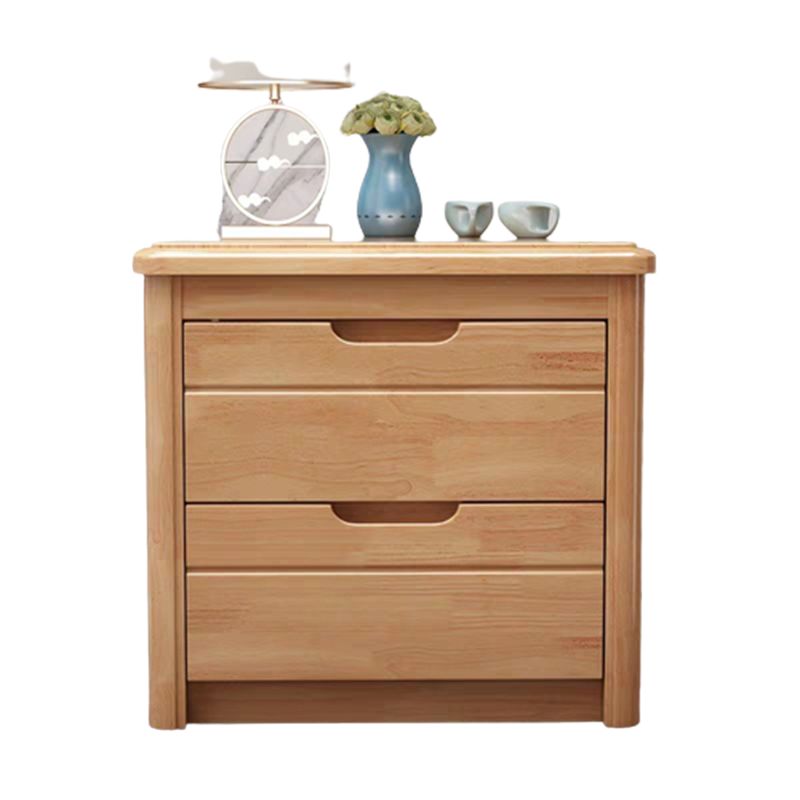Rectangle Brown Walnut Accent Chest with Drawers Modern Chest