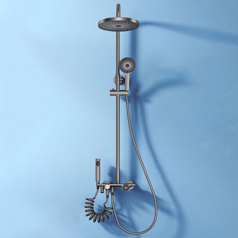 Modern Wall Mounted Shower System Dual Shower Head Shower Set