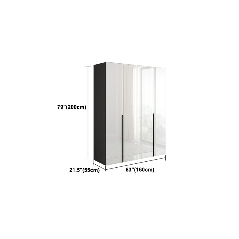 Modern Manufactured Wood Storage Cabinet High Gloss White Cabinet