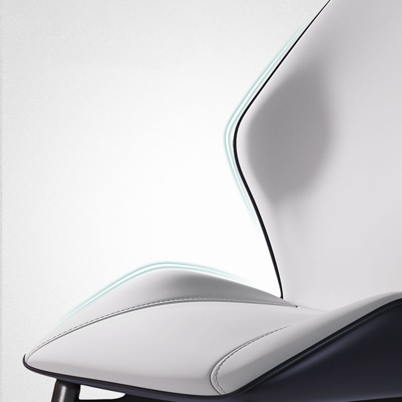 Silla auxiliar de cuero contemporánea para el hogar Silla de comedor con respaldo orejero (juego de 2)
