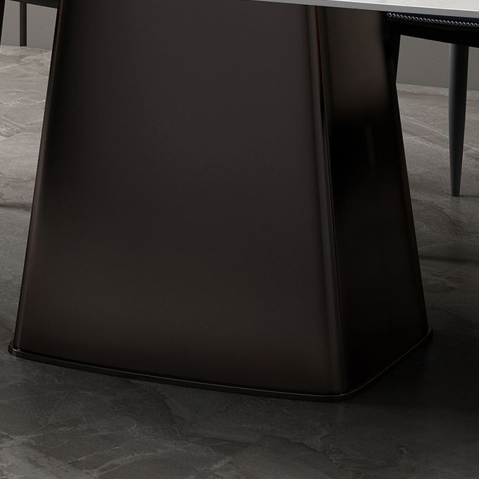 Metal Traditional Luxury Rectangular Table Sintered Stone Table