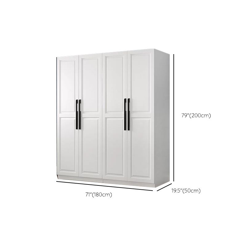 Freestanding Wood Frame Wardrobe Modern Hinged Soft Close Doors Wardrobe and Drawers