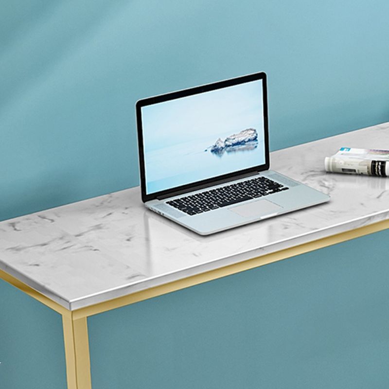 Indoor White Stone Table and Stool Set 1/2/4 Pieces Rectangle Glam Pub Table Set